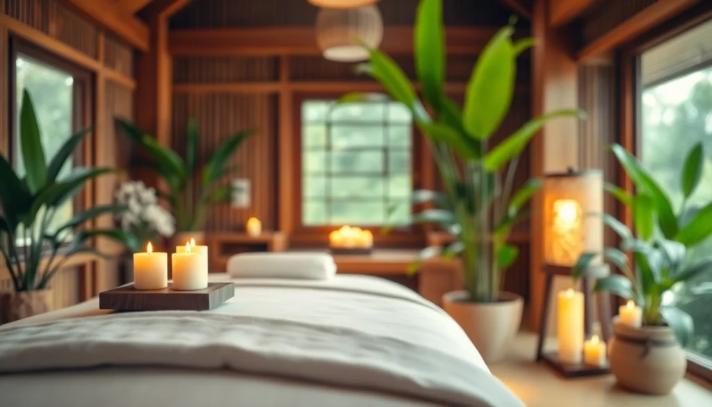 Experience a soothing 호치민 마사지 in a tranquil spa setting adorned with calming elements.