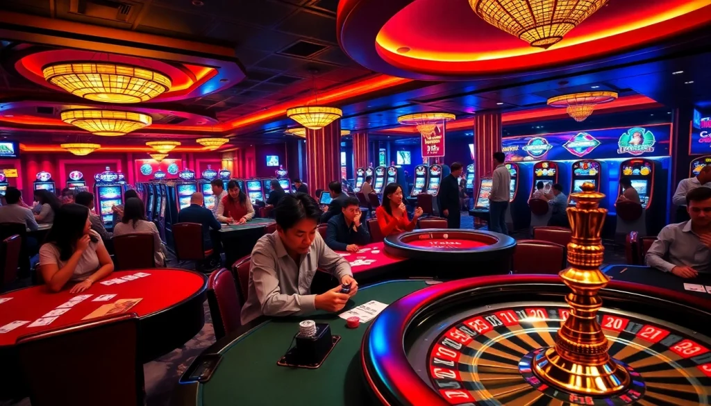 Experience TR88 poker chips in action at an intense casino scene with vibrant colors and energetic players.