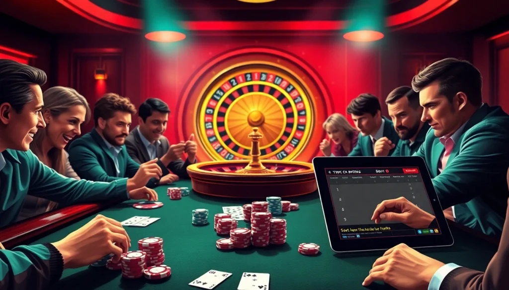 Experience the thrill of a casino table scene with a poker game in action from https://nhacaiuytin.autos/, capturing excitement and strategy.